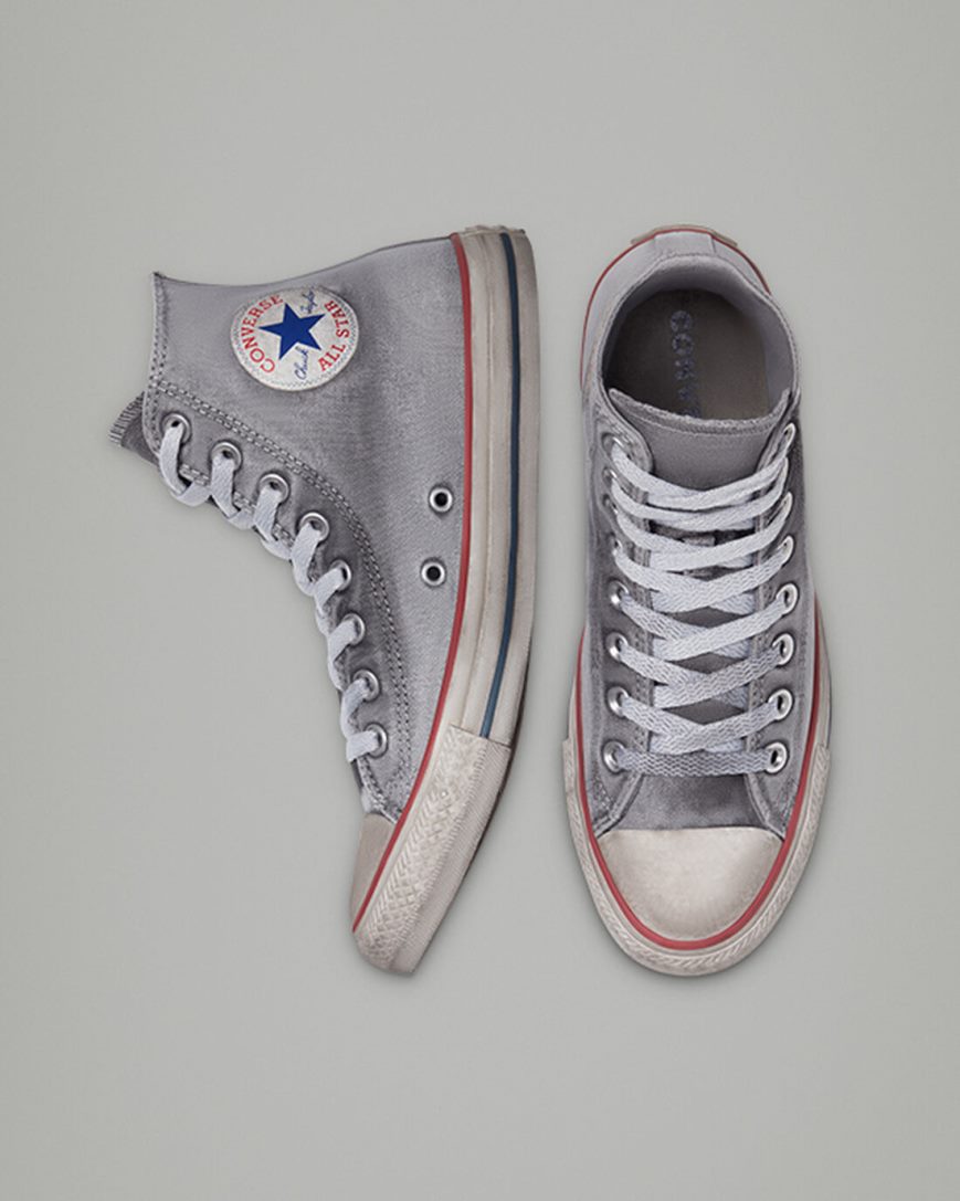 Tenisi Inalti Barbati Converse Chuck Taylor All Star Panza Smoke Gri Albi | RO E0NDZ748